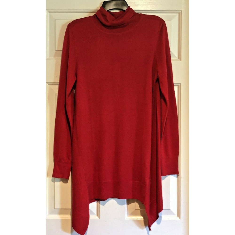 NWT Apt 9‎ Sweater Women's Med Turtleneck Pullover Red Long Sleeve